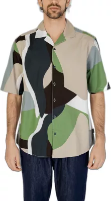 Këmishë me mëngë të shkurta për meshkuj Only & Sons Onstie Rlx Ss Aop Resort 22028044, e gjelbër