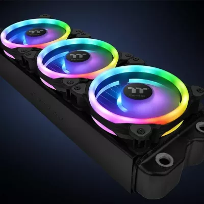 Ventilator kase Thermaltake Riing Trio 12 RGB 3 copë, 120mm, i zi