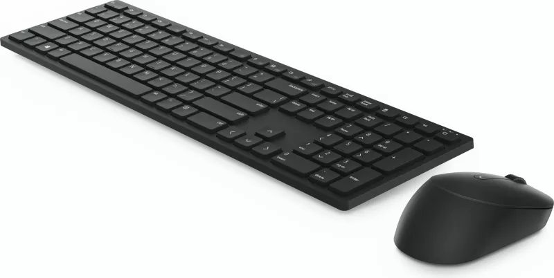 Tastierë me maus wireless DELL KM5221W, AZERTY, full-size, e zezë