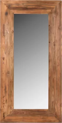 Pasqyrë muri YORKSHIRE, kornizë druri TEAK e ricikluar, 160x230 cm
