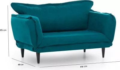Divan-krevat 2 vendësh, Atelier del Sofa, Vino Daybed, ngjyrë petrol green, GR124\01