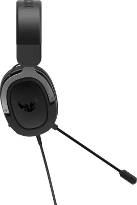 Kufje gaming ASUS TUF Gaming H3, me tela, 7.1 surround, 294g, e zezë/gri