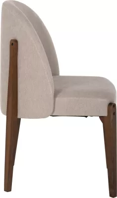 Karrige ngrënieje RAMMER FH9744.02 dru gome, ngjyrë arre, pëlhurë ecru, 57x55x86H cm., set prej 2 copë
