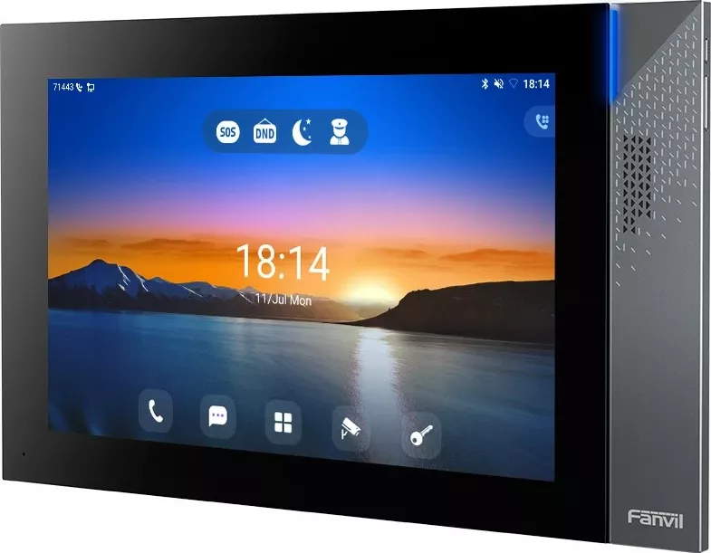 Stacion i brendshëm Fanvil i57A, ekran me prekje 10.1", LCD, 1280 x 600 piksel, ngjyrë çelik inox