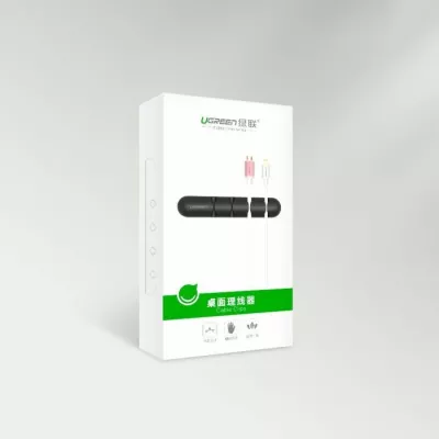 Mbajtëse kabllosh UGREEN 30762, 4 slota, deri 5mm, e zezë, set 2 copë
