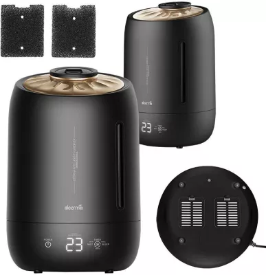 Lagështues ajri ultrasonik Deerma F600, 5L, me aromaterapi, i zi