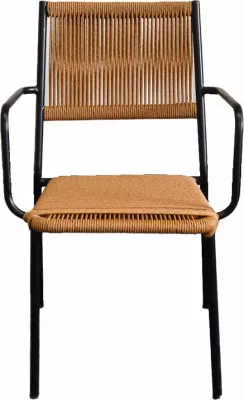 Karrige Perth, ratan natyral, metal i zi, 54.5x56x86