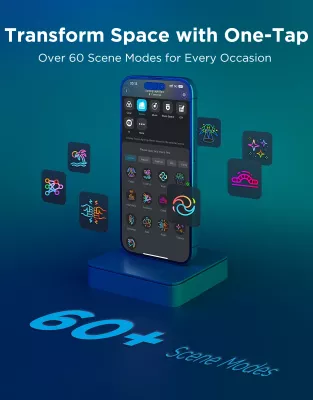Set shufra ndriçimi smart gaming Govee Smart Gaming Lights Pro RGBIC Wi‑Fi/Bluetooth Matter 2 copë