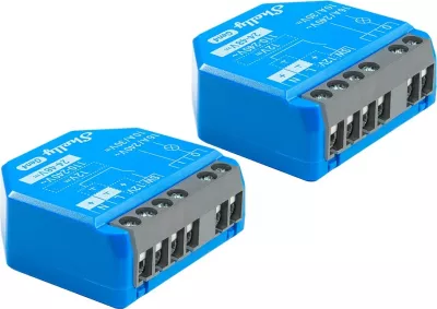 Switch i mençur Shelly 1 Gen4, 2 copë, Blu