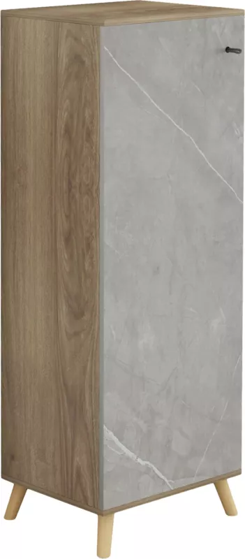 Dollap këpucësh ALVARO FH8954.11 melaminë, teksturë guri, 50x38x135 cm