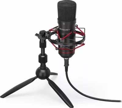 Mikrofon Endorfy Solum T (EY1B002) USB, kardioid, me tripod, i zi