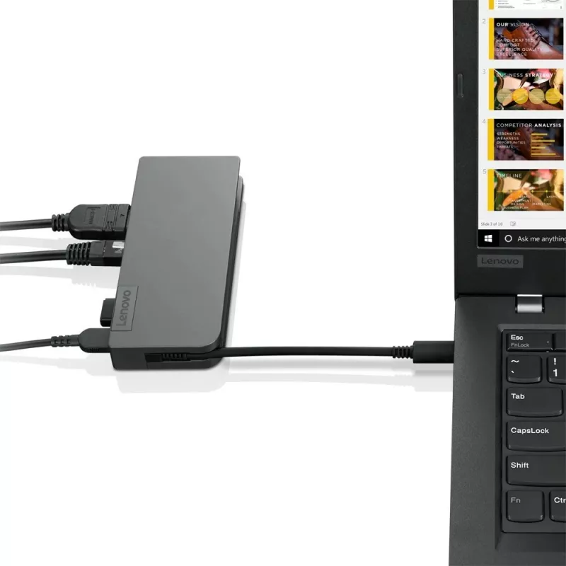 Hub USB-C Lenovo 4X90S92381, Wired, USB 3.2 Gen 1, Gri
