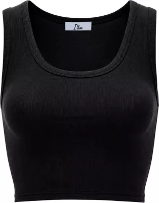 Crop top për femra I am BASIC 1947, i zi [Madhësia: M]