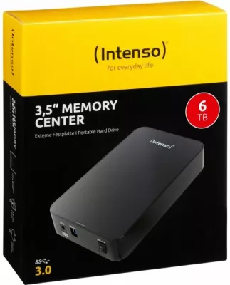 Hard disk i jashtëm INTENSO Memory Center 6TB 3.5" USB 3.0, i zi