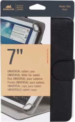 Mbështjellës për tablet RIVACASE 3012, deri 7\", PU lëkurë, i zi