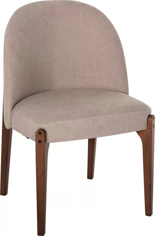 Karrige ngrënieje RAMMER FH9744.02 dru gome, ngjyrë arre, pëlhurë ecru, 57x55x86H cm., set prej 2 copë