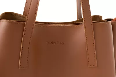 Çantë tote Lucky Bees, ngjyrë tan, 1257