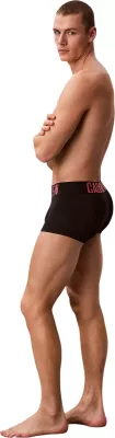 Të brendshme për meshkuj Calvin Klein Underwear Low Rise Trunk 3PK 000NB3611A, të zeza/blu [Madhësia: M]