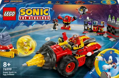 Set ndërtimi LEGO Sonic the Hedgehog 76999 Super Sonic vs. Egg Drillster, 590 pjesë, multikolor