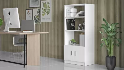 Raft librash Hanah Home, Vo4-W, i bardhë