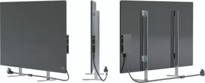 Ngrohës smart AENO Premium Eco AGH0005S 700W, xham i temperuar, infrared+konveksion, Gri