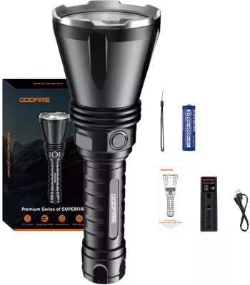 Elektrik dore Superfire Godfire TF01, 4800 mAh, LED, i zi