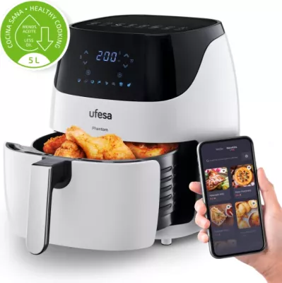 Fritezë ajri UFESA Phantom 5L 1500W me WiFi, e bardhë
