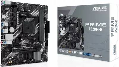 Pllakë amë Asus PRIME A520M-R, deri 64GB DDR4
