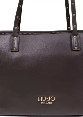 Çantë shopper Liu Jo AF6071 E1120 për femra, kafe e errët