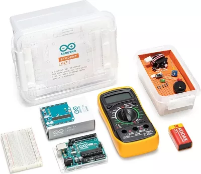 Kit edukativ Arduino Education Student Kit, me bateri, me kuti bartëse
