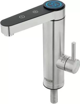 Rubinet ngrohës uji N'OVEEN IWH960, LED panel, inox, IPX4, argjendtë