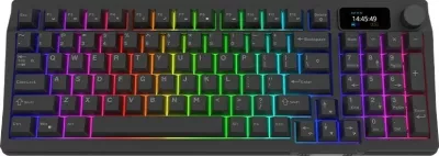 Tastierë mekanike Aqirys Atria, 96%, 95 taste, RGB, me kabllo, e zezë