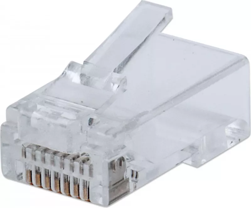 Pin Intellinet 791090 RJ45 Cat6 UTP, 100 copë, transparent