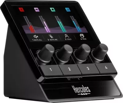Kontrollues audio Hercules Stream 100, 4 butona, i zi