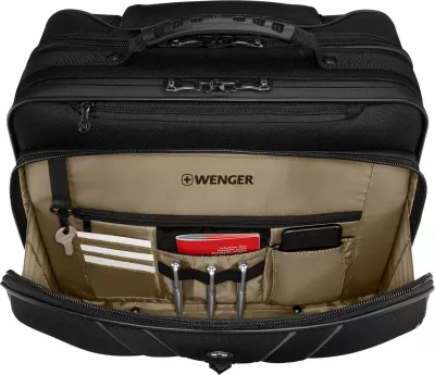 Çantë laptopi Wenger Legacy Black Series 15.6 inç me rrota, e zezë
