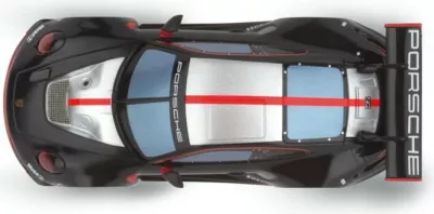 Model Porsche Carrera 911 GT3 R, 8 vjeç, e zezë