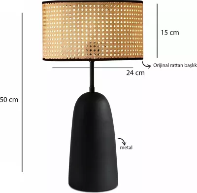 Set llambë tavani dhe llambë tavoline Opviq, AYD-3742, e zezë