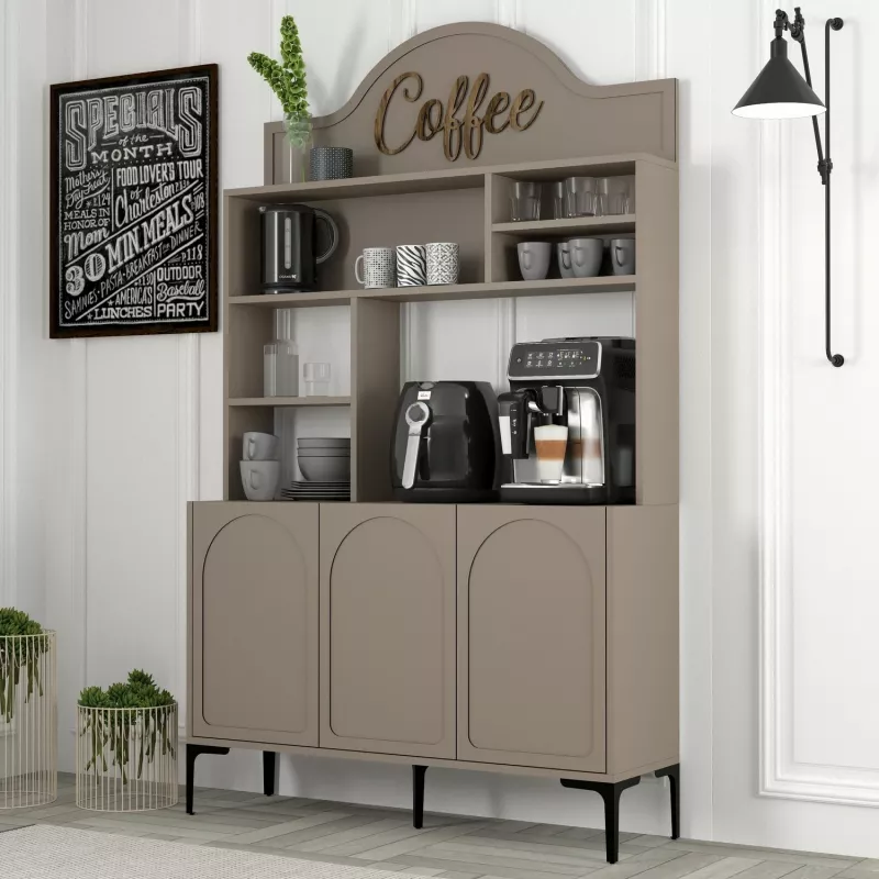 Dollap për kafe, Hanah Home, Lyon 120 - Atlas, ngjyrë e zezë