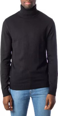 Xhemper me golf për meshkuj Jack & Jones Emil Knit Roll Neck STS 12157417, i zi