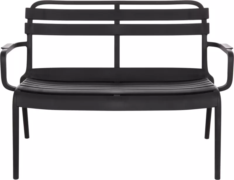 Stol dy vendësh polipropileni, i zi, KORVER FH6332.02, 113x65x76cm