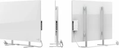 Ngrohës smart AENO Premium Eco AGH0003S 700W, xham i kalitur, infra të kuqe + konveksion, prizë EU (E/F), bardhë