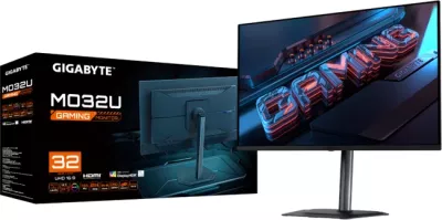 Monitor gaming GIGABYTE MO32U 32\", QD-OLED UHD 4K, 165Hz, 0.03ms, i zi