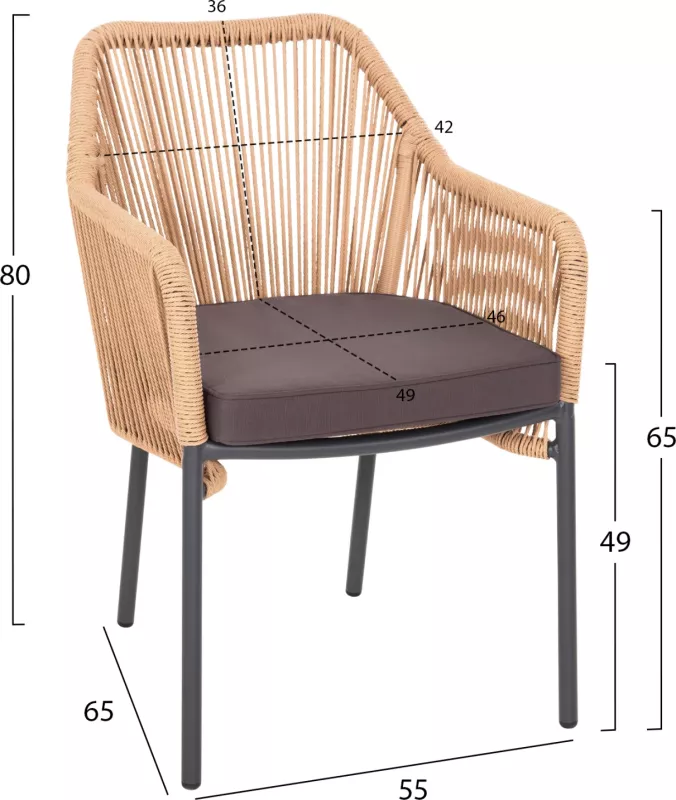 Karrige alumini FH5855.02 gri qymyr me litar thurje PE 56x66x82