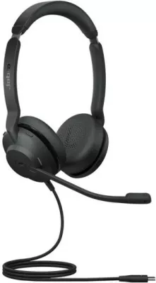 kufje me mikrofon Jabra Evolve2 30 SE MS stereo USB-C/USB-A kabllo 1.5 m model 23189-999-779, e zezë