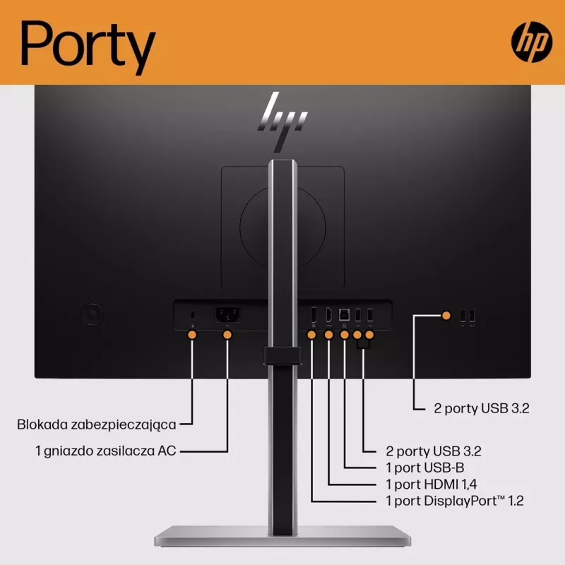 Monitori HP E-Series E24 G5, 23.8", Full HD, LED, Argjëndtë dhe Zi