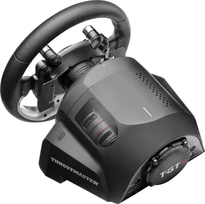 Volan garash Thrustmaster T-GT II, Force Feedback, për PS5/PS4/PC, set me 3 pedale, i zi