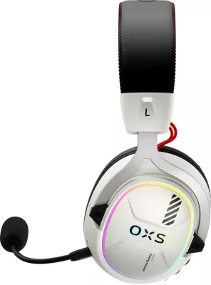 Kufje gaming OXS Storm G2, wireless & Bluetooth, me mikrofon, pearl white