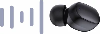 Kufje wireless 3mk FlowBuds, Bluetooth 5.3, të zeza
