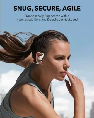 Kufje wireless Anker Soundcore AeroFit Pro A3871G21, LDAC, 46h me kasë, IPX5, të bardha, set me kasë karikimi