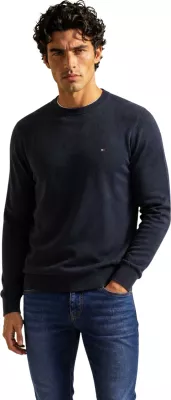 Xhemper për meshkuj Tommy Hilfiger PIMA ORG CTN CASHMERE MW0MW28046, i zi [Madhësia: L]